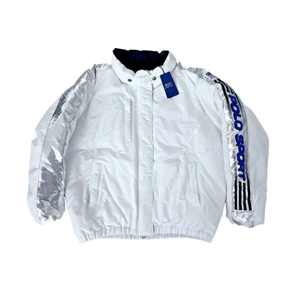 Polo Ralph Lauren Sport Ski Puffer White Silver ( M ) - Picture 2 of 9